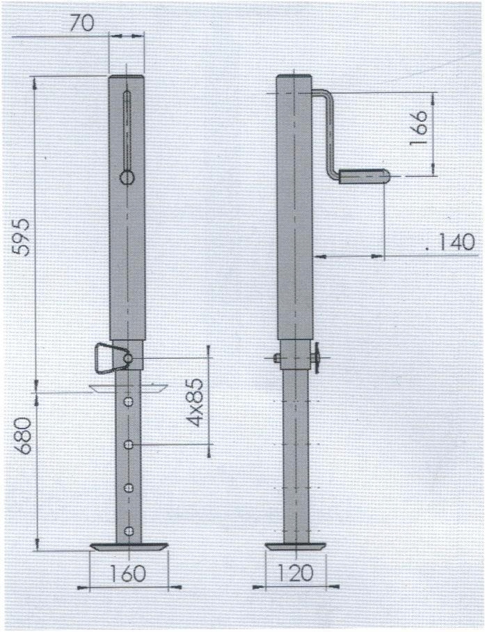 Podpora 1000 Kg Do Przyczepy Alko Noga Stopa 70 7155053896