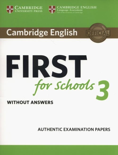 

Cambridge English First for Schools 3 Student's Bo