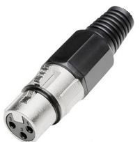 

Czarne gniazdo mikrofonowe Xlr 3pin na kabel (1983
