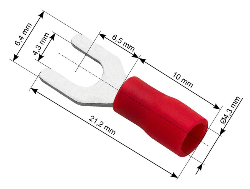 

Konektor widełki śruba 4,3 kabel 4,3 x10szt.