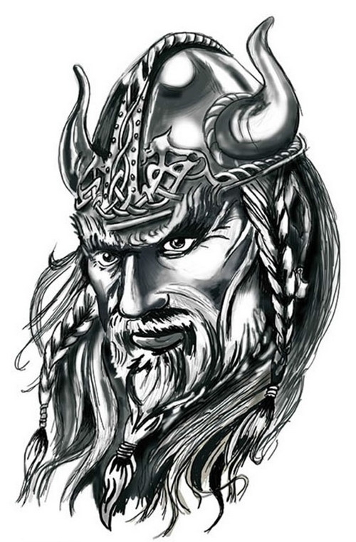 NAKLEJKA AUTO TATTOO TUNING WOJOWNIK WIKING