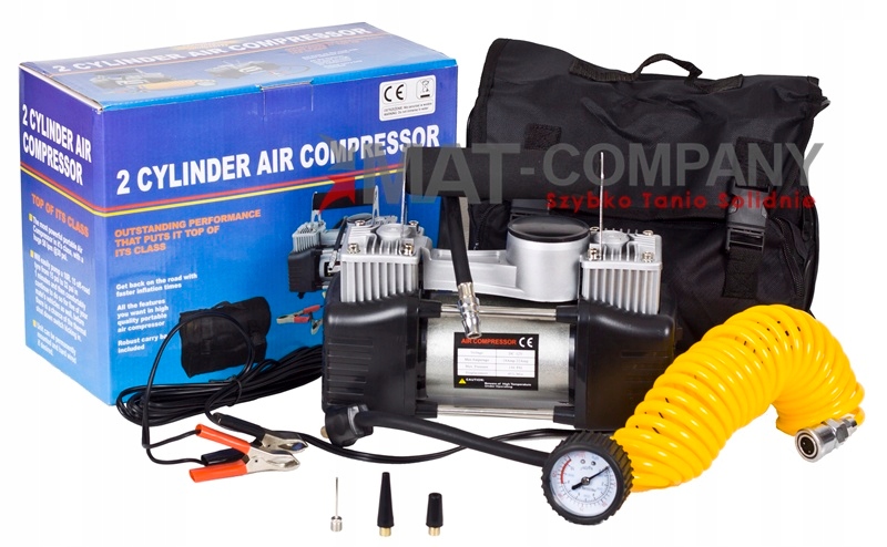 МЕТАЛЛИЧЕСКИЙ АВТОМОБИЛЬНЫЙ КОМПРЕССОР 12В ДВУХПОРШНЕВОЙ !!