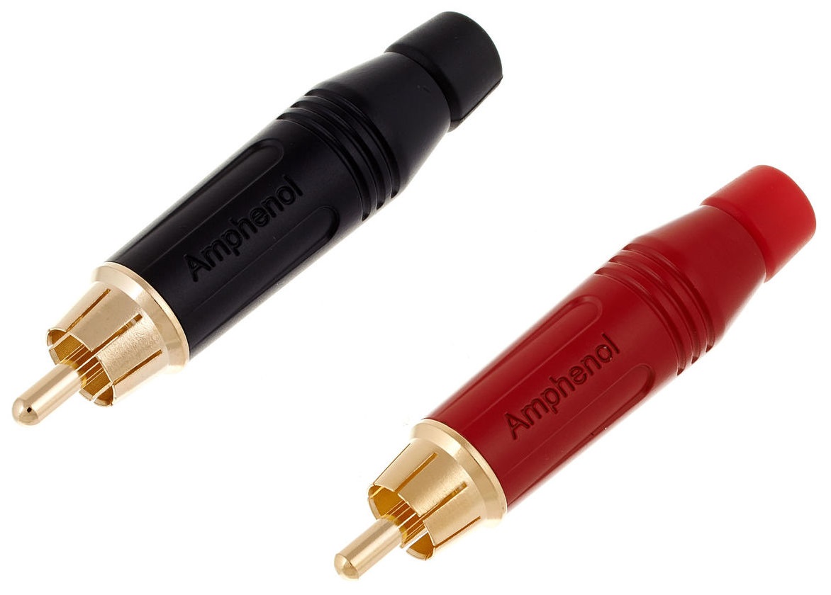Wtyk RCA Amphenol ACPR-RED + ACPR-BLK