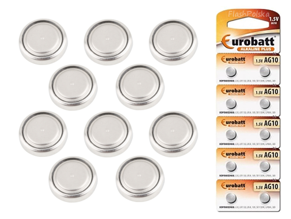 

10x Bateria Litowa LR1130 alkaliczna AG10 L1130