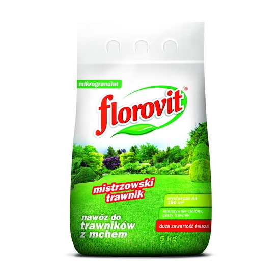 FLOROVIT HNOJIVO NA TRÁVNIKY S MACHOM 5kg obsahuje Fe