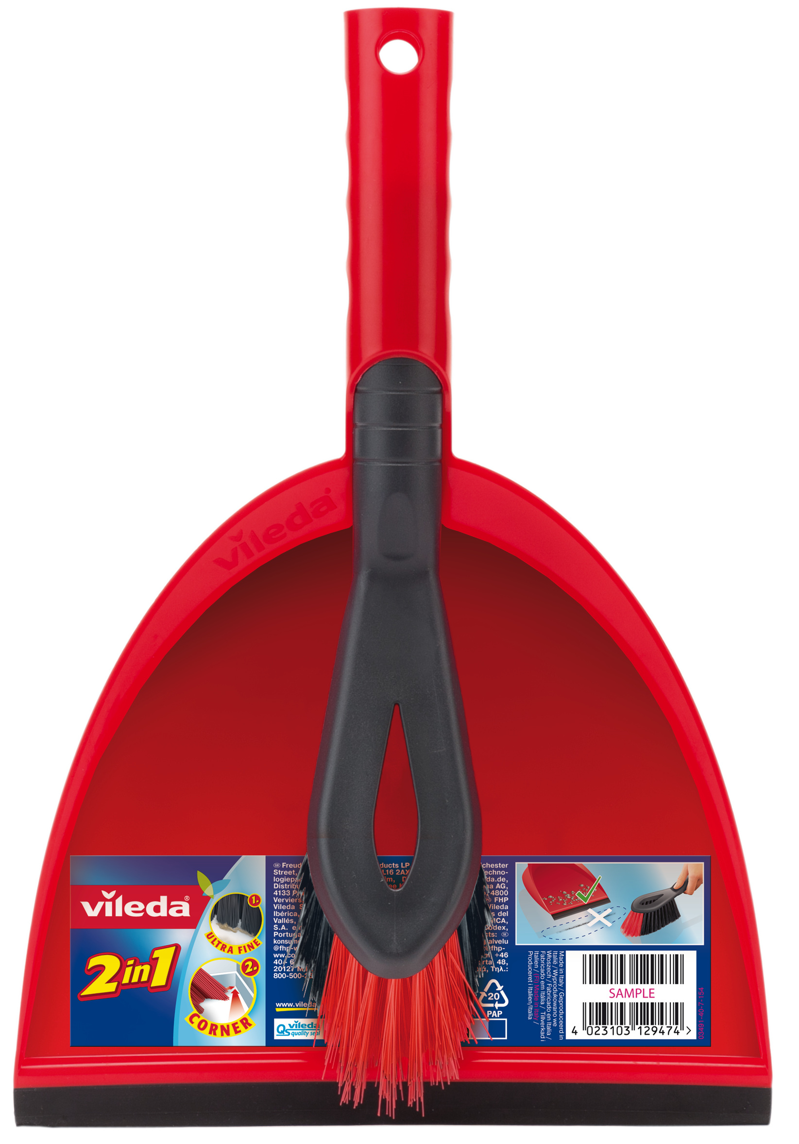 

Szufelka + zmiotka zestaw 2w1 Vileda
