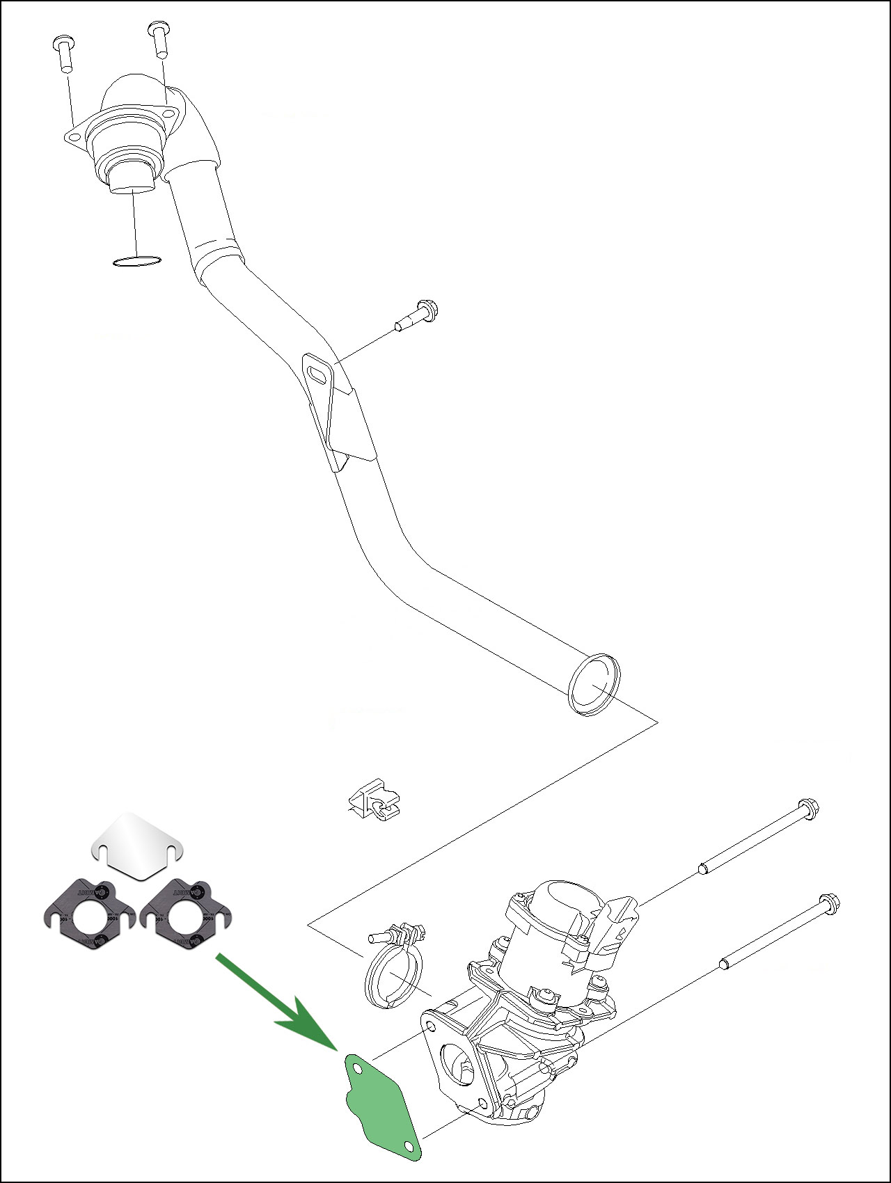  кришка EGR CITROEN PEUGEOT FORD 1.4 1.6 HDi TDCi виробник Крефт