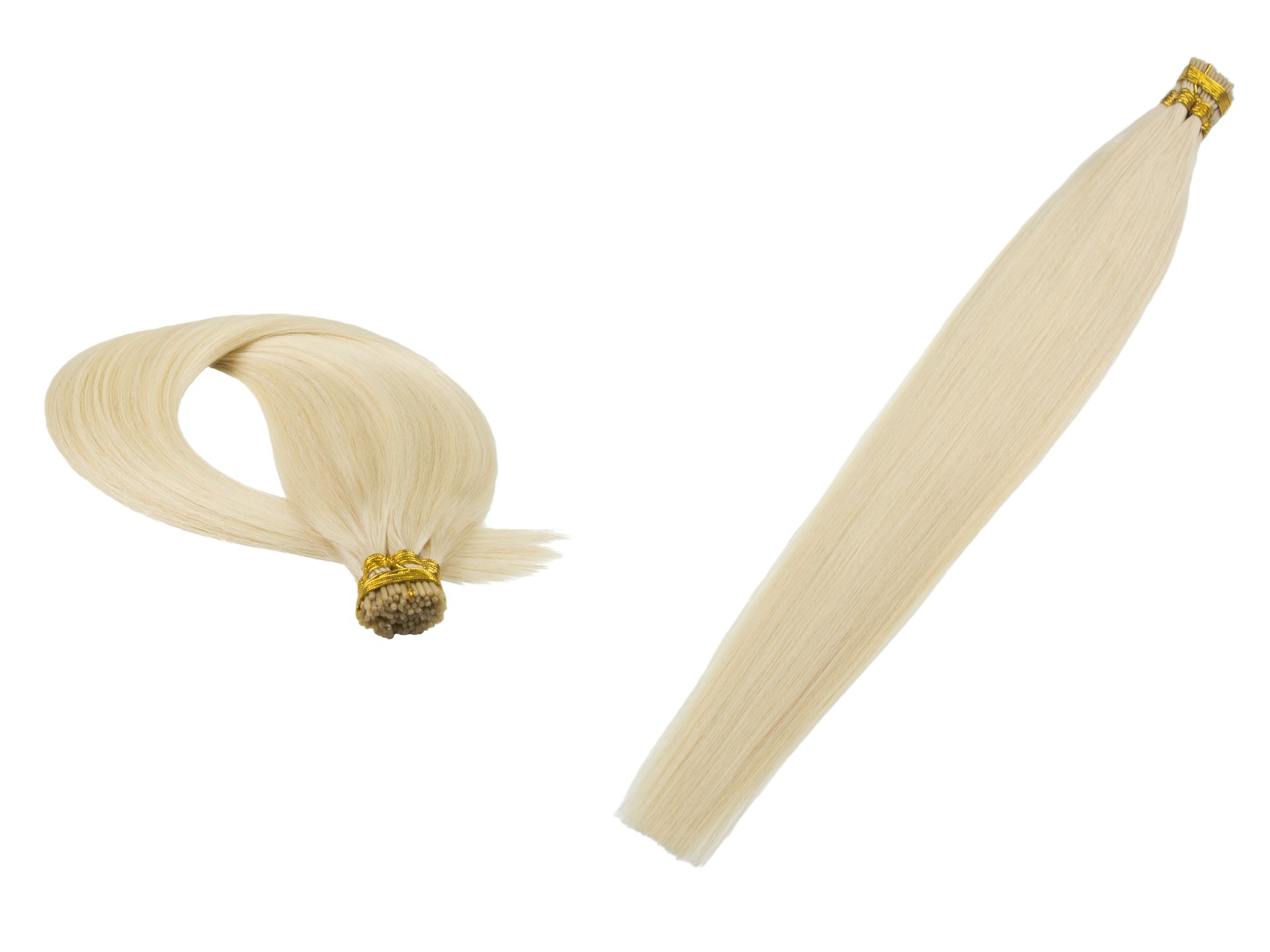 Přírodní Vlasy Připínací pásky 50 cm 100kusů 0,8 g Kroužky BestHair