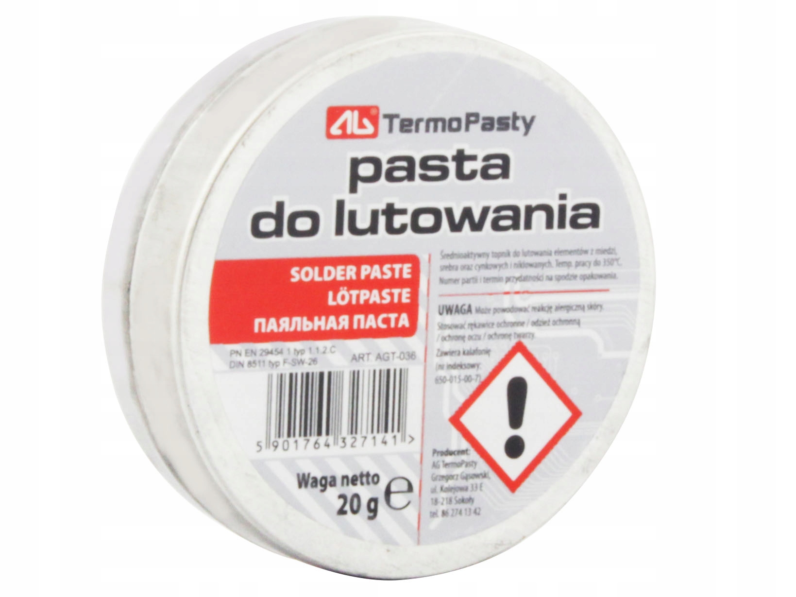 

Pasta Do Lutowania 20g topnik Ag TermoPasty