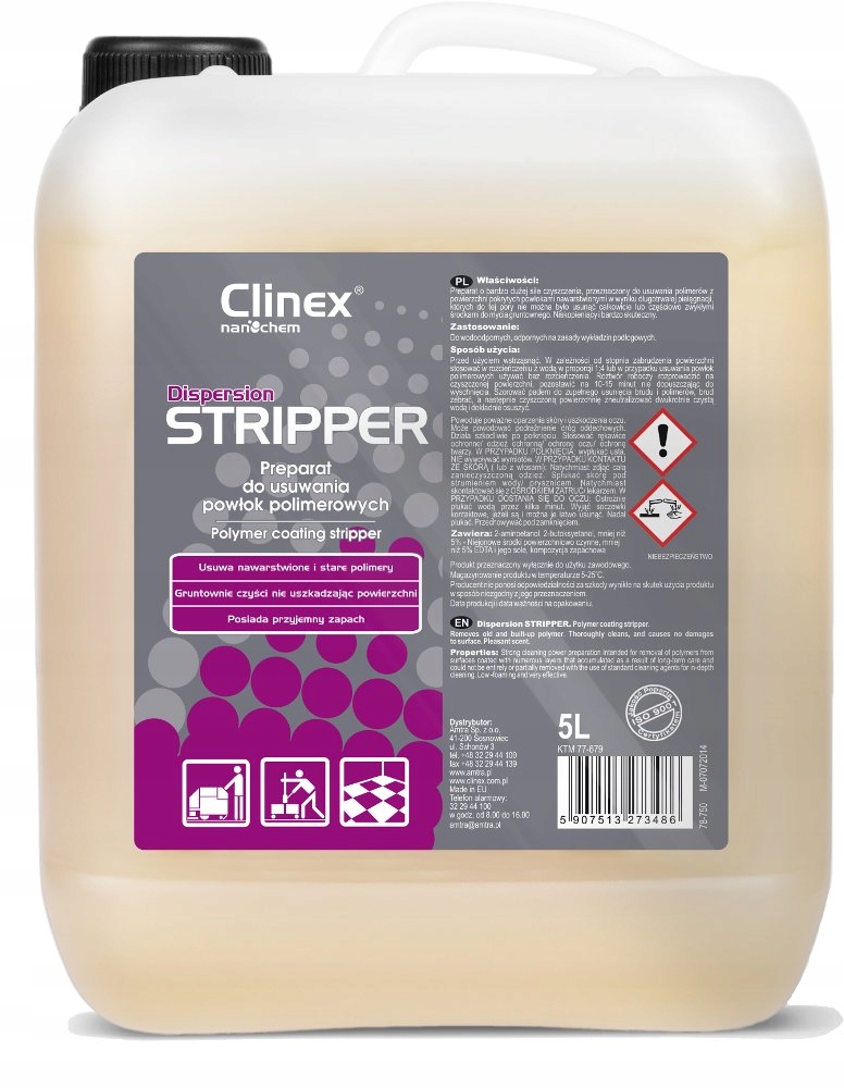 

Clinex Dispersion Stripper 5L usuwanie polimerów