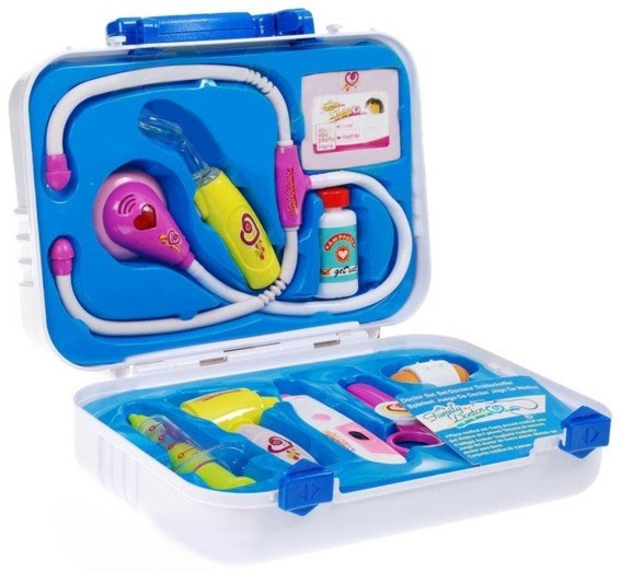 MAŁY LEKARZ ZESTAW LEKARSKI W WALIZCE DOKTOR Materiał Plastik
