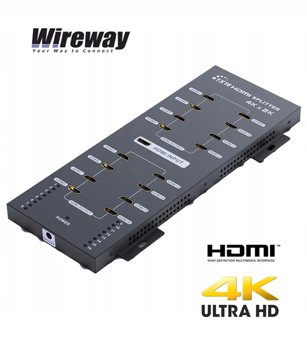 РАЗВЕТВИТЕЛЬ ROZDZIELACZ ПЕРЕКЛЮЧАТЕЛЬ HDMI 1x16 PRO WIREWAY Бренд WireWay