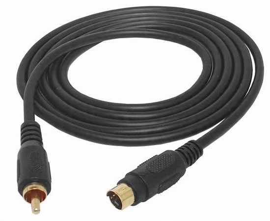 

Kabel wtyk Svhs 4pin wtyk Rca cinch 5m gold(3843)
