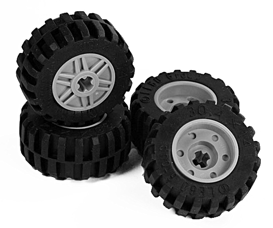 

Lego Technic Koła -30.4x14 55982 30391 szare 4szt