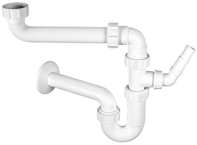 Syfon umywalkowy McAlpine 32 mm PÓŁSYFON DUŻO MIEJSCA