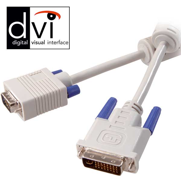 

Kabel Dvi-i<->vga (D-Sub 15pin) 1,8m Hd W-wa