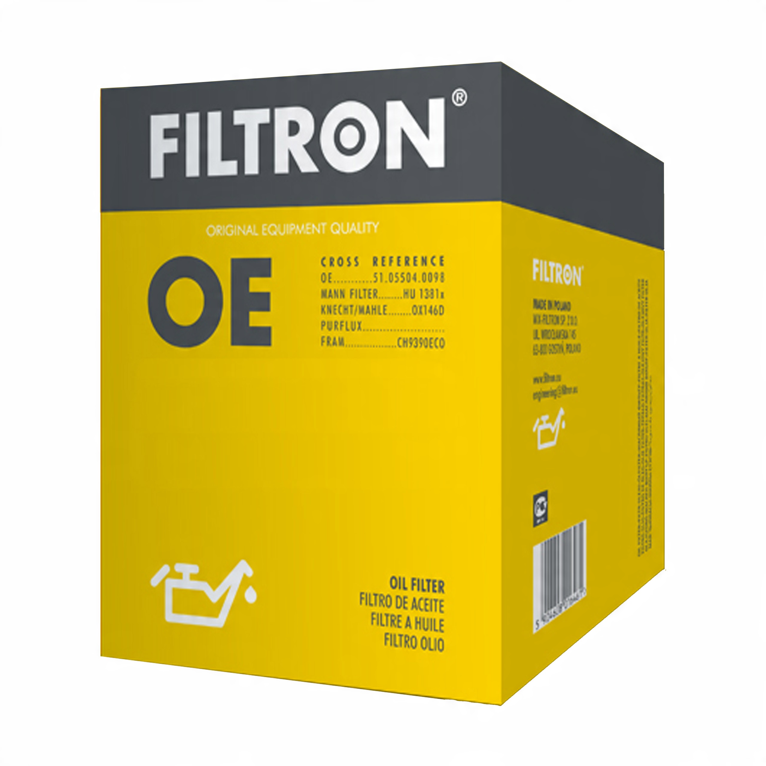 

Filtr Oleju Filtron Oe 648 OE648