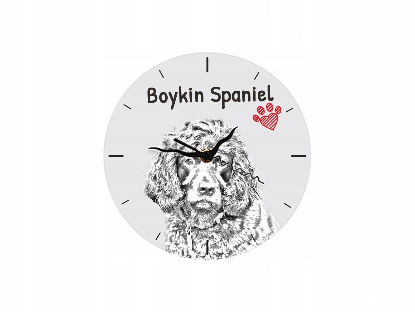 Boykin Spaniel Stojace hodiny s grafikou, MDF