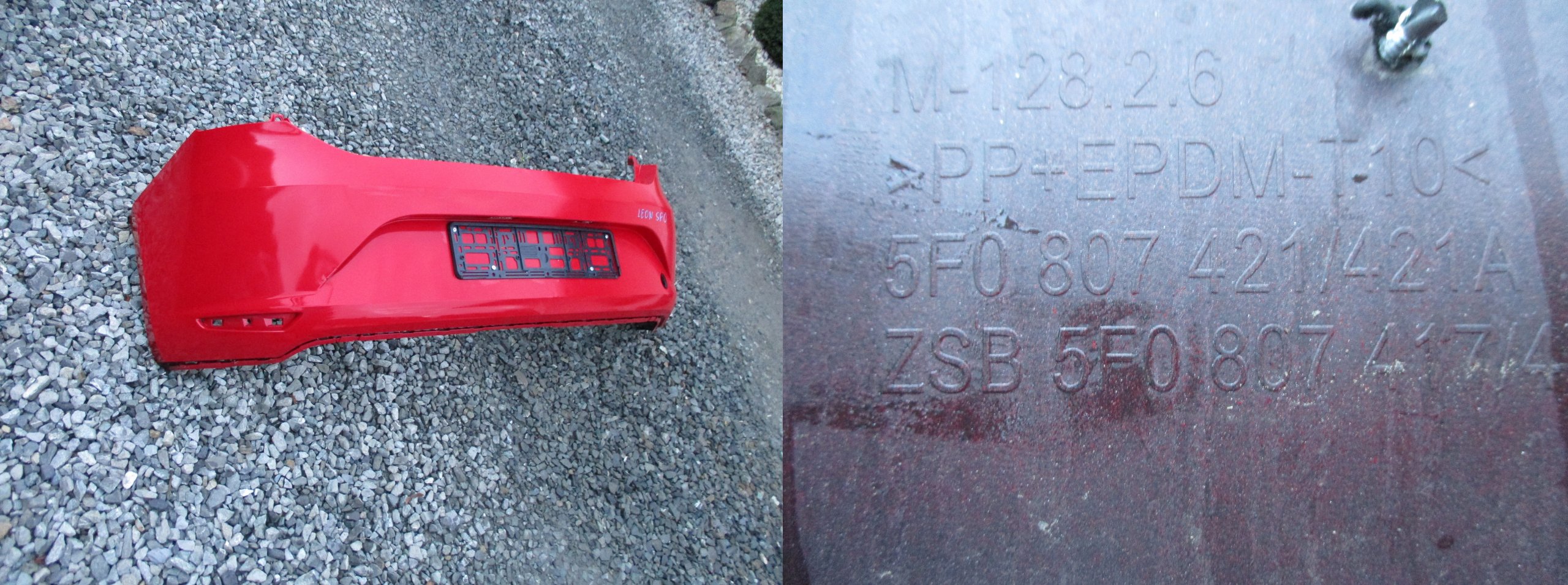 bumper rear part tylni Seat Leon 5F0 5F0807421