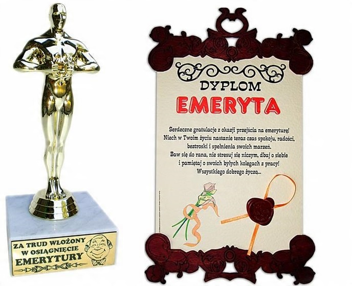 

Statuetka Dla Emeryta Z Okazji Emerytury