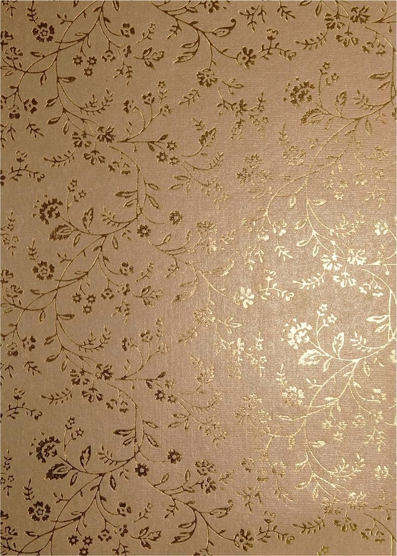 

Papier perłowy złoty kwiaty złote 18x25 5szt.
