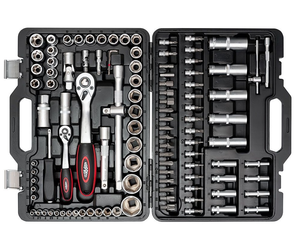 AIRPRESS ZESTAW NARZĘDZI 1/4" I 1/2" W WALIZCE 108E 108 elementów EAN (GTIN) 08712418275650