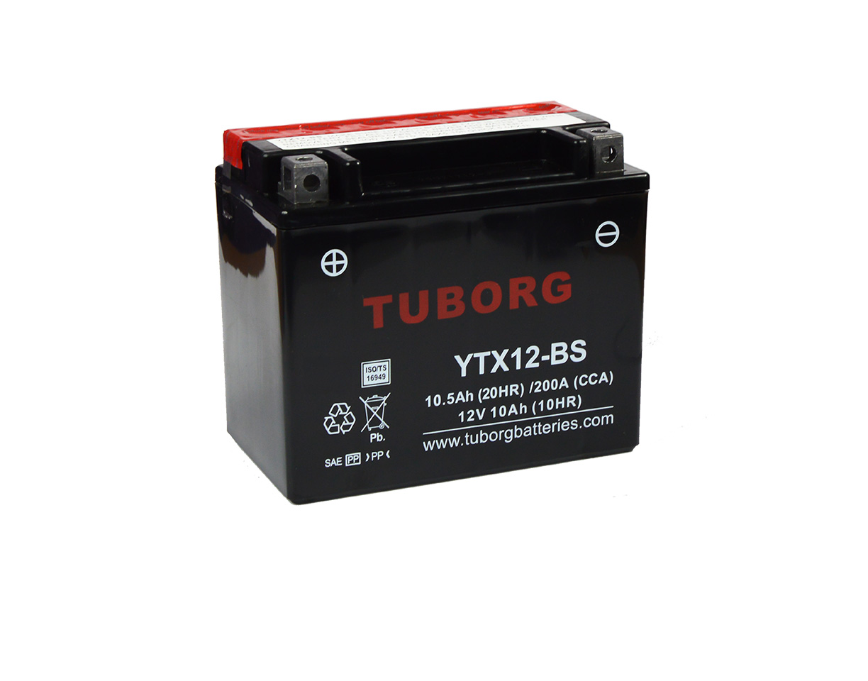 T-YTX12-BS - Аккумулятор Tuborg YTX12-BS 12V 10Ah 200A