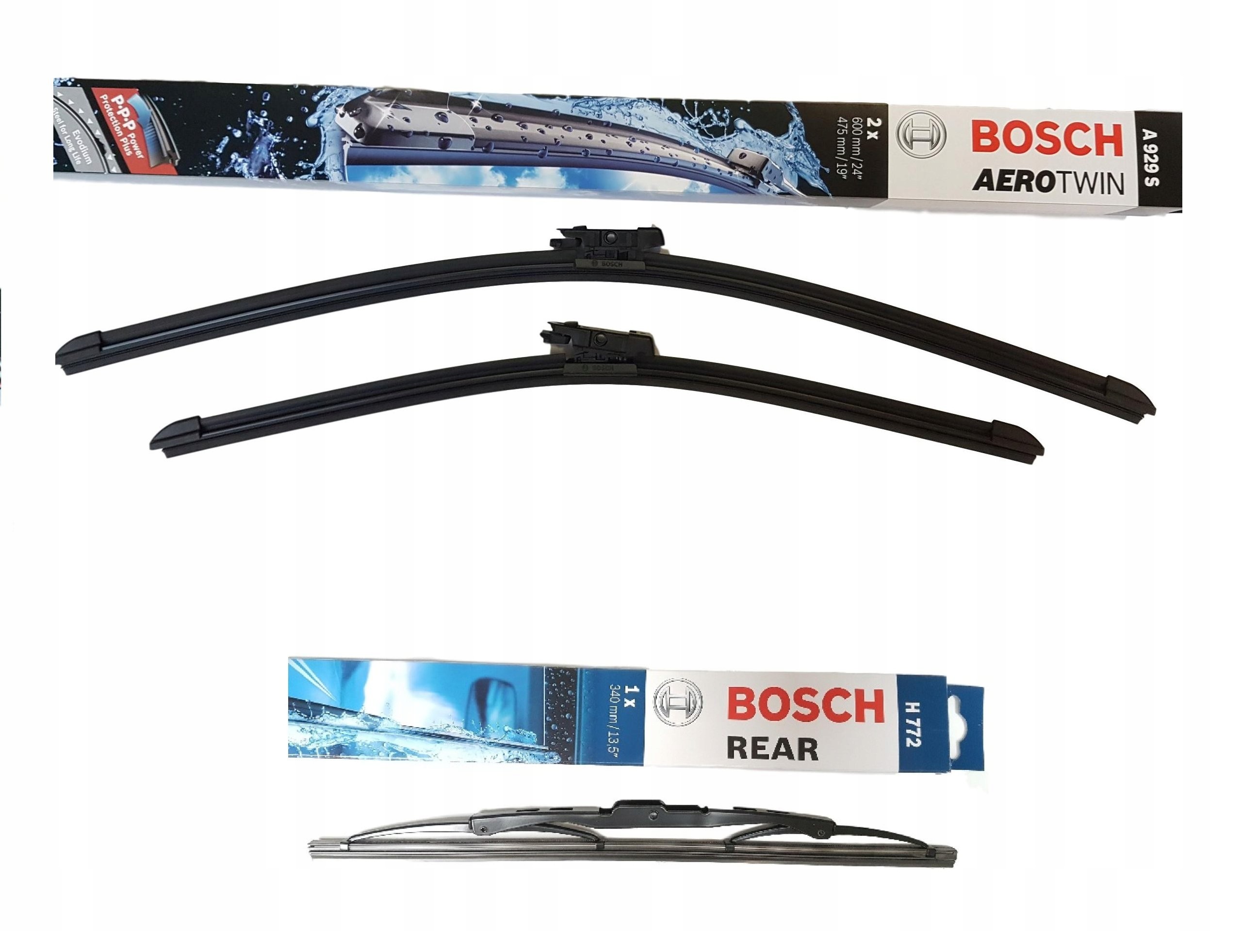 

Bosch Wycieraczki Przód+tył Audi A3 8P1/8PA 2004-