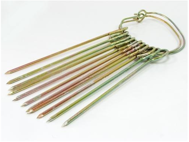 Geodetické kolíky 300 mm, pozinkované, 11 ks