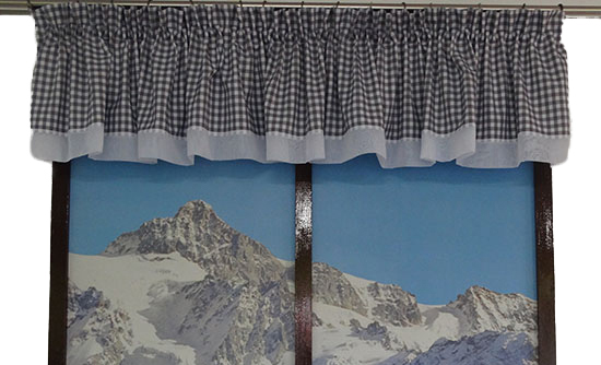 Mg Lambrekýn Mřížka +voál barvy dle výběru Cena 300x45cm