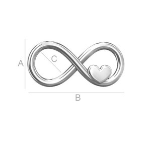 

srebrna Infinity Serce srebro 925