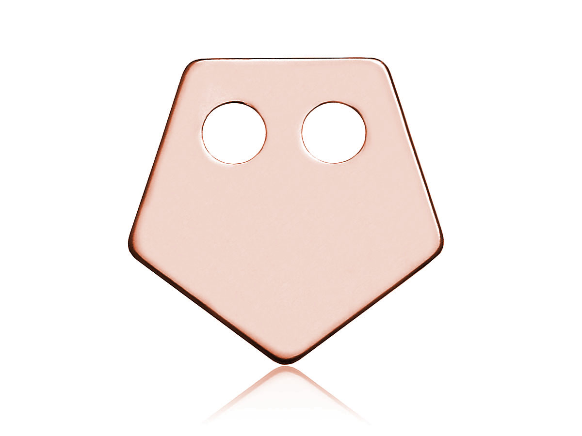 

Celebrytka Zawieszka Pięciokąt Różowe Złocenie