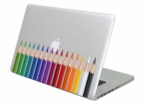 

Naklejka na MacBook Apple kredki crayons kolor