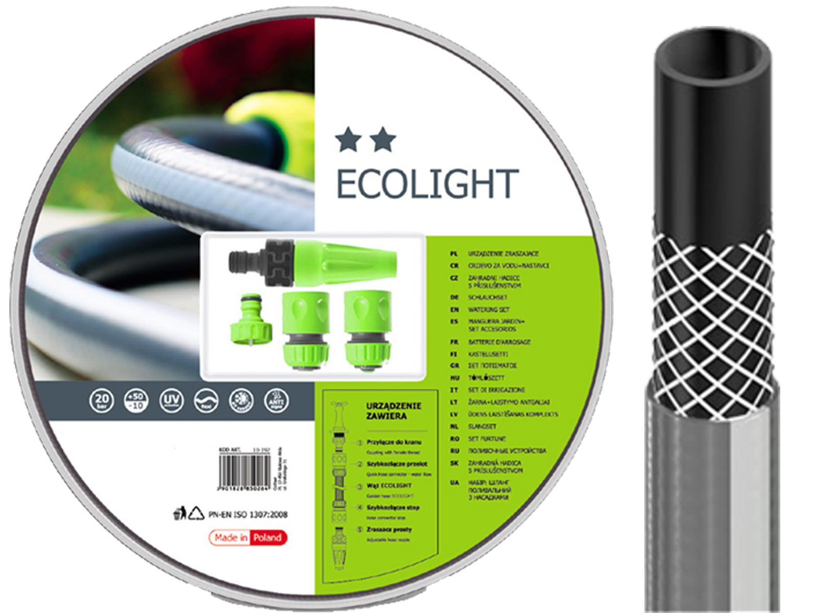 

Cellfast Wąż Ecolight 3/4" 20m+ZESTAW Złączek
