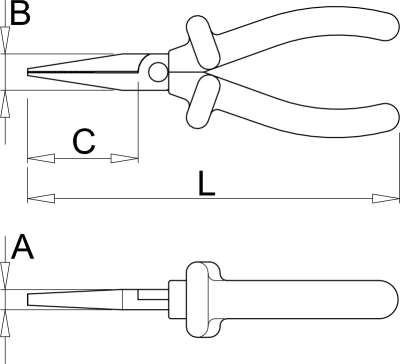 Szczypce płaskie 160mm długie VDE izolowane UNIOR Marka Unior