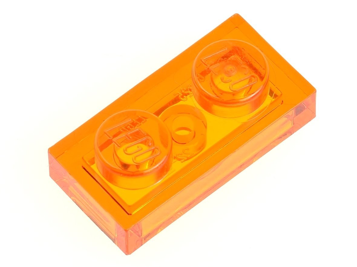 

Lego Płytka zwykła 1x2 3023 pomarańczowa trans 4sz