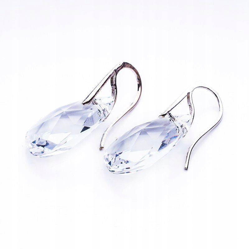 

Srebrne kolczyki z kr. Swarovski Migdały 22mm Cry.
