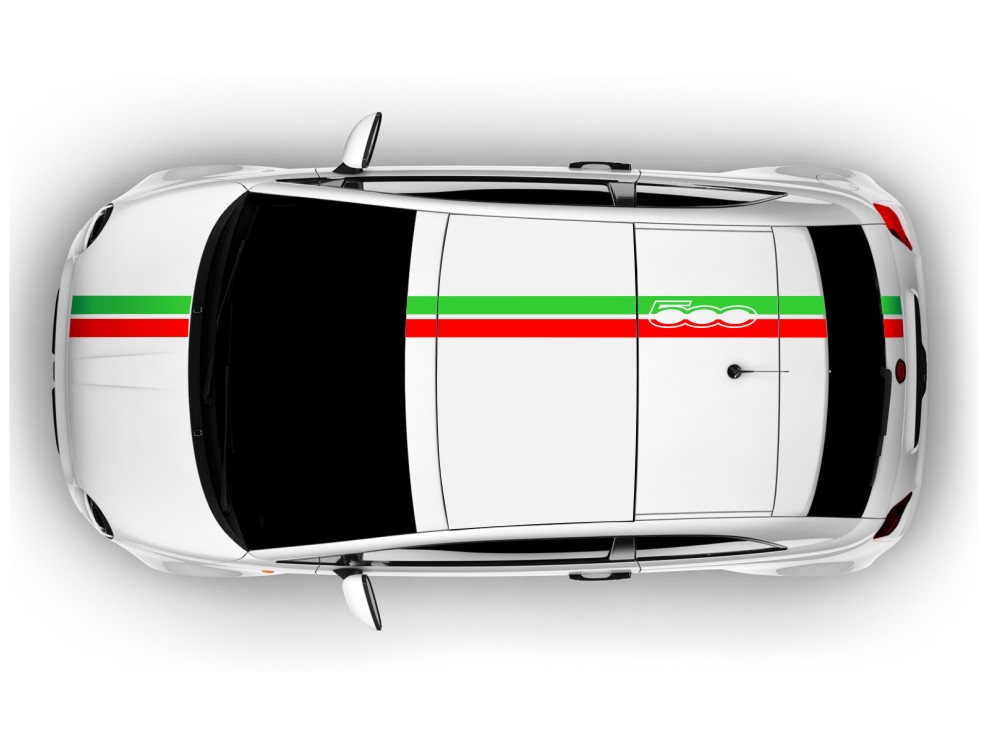 

Trójkolorowe Pasy Na Dach Fiat 500, Punto, Bravo