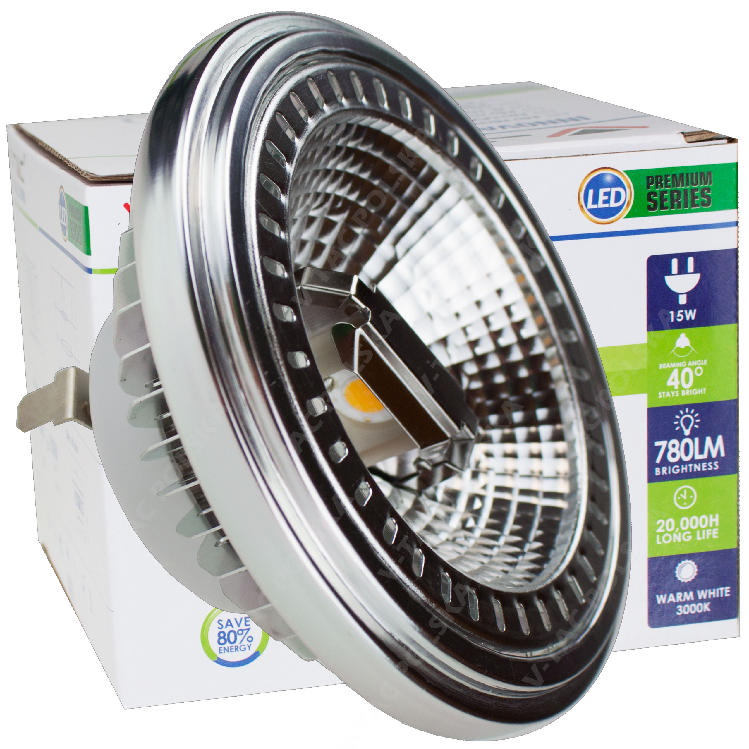 

Żarówka Halogenowa Led AR111 QR111 G53 Halogen 12V