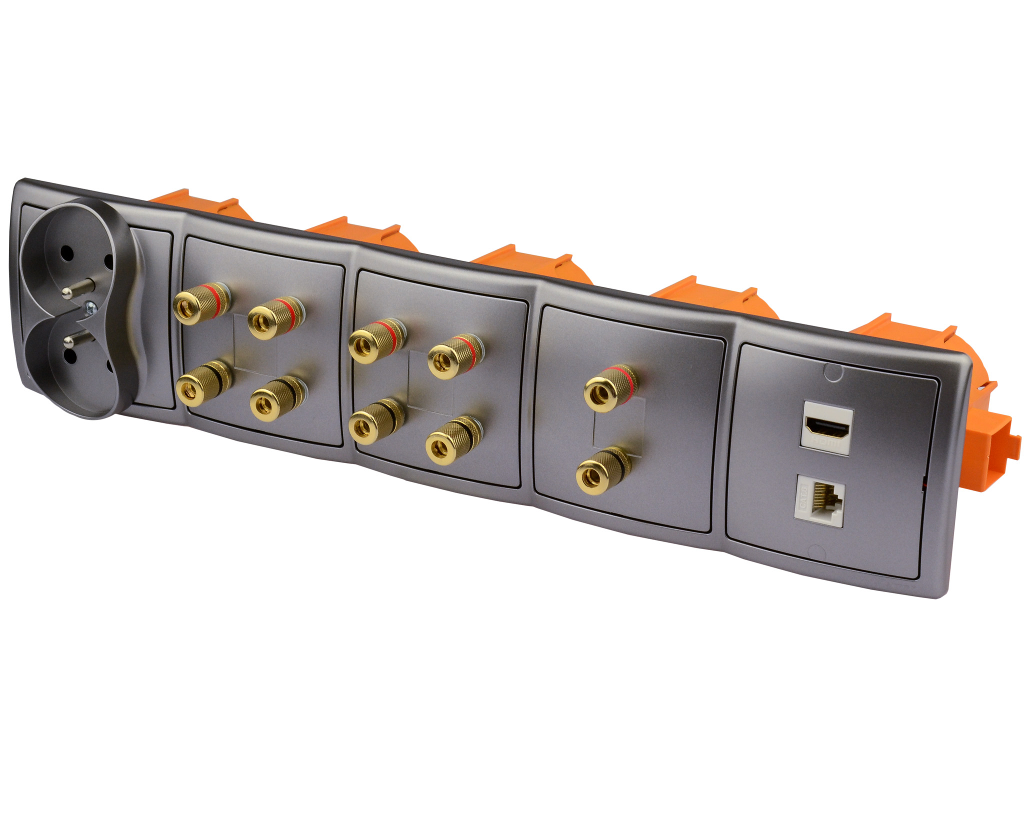 

Gniazdo ścienne 10 głośnikowe Hdmi RJ-45 230V