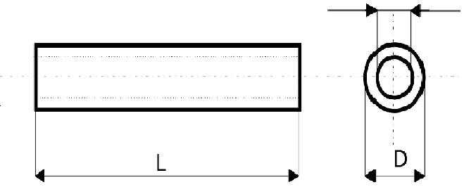 TULEJKA DYSTANSOWA Z TWORZYWA H=4MM OP=100SZT Kod producenta DR04