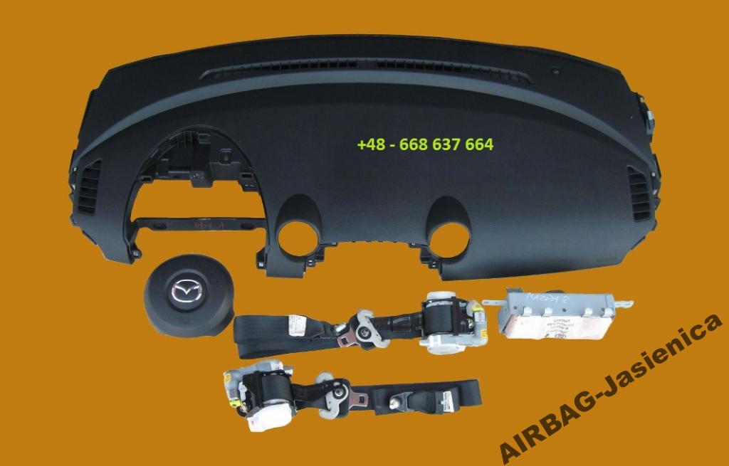 Mazda 2 kokpit deska poduszki airbag konsola 7446392023