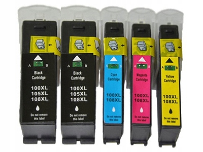 

5x Tusze Do Drukarki Lexmark Interpret S402 S405