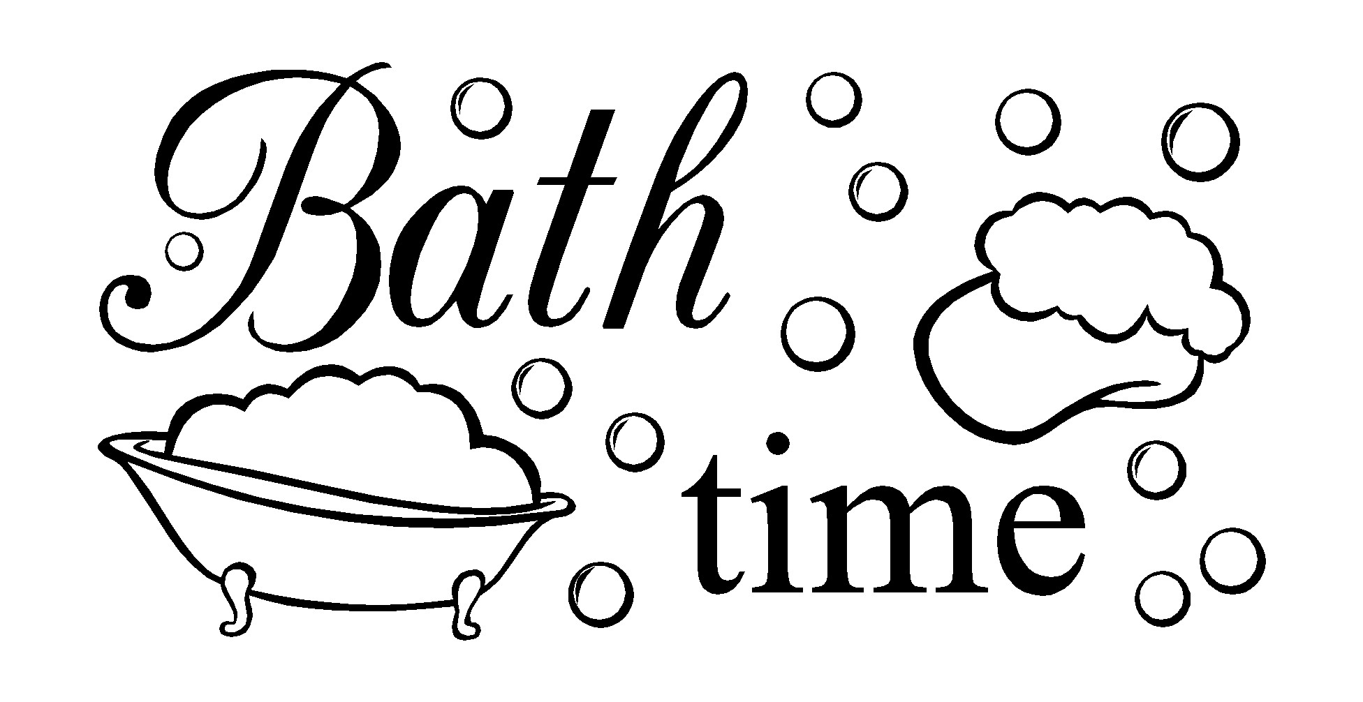 

Bath Time Łazienka naklejka na ścianę ścienne 100