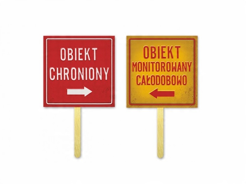 

Tabliczki do zdjęć Obiekt Chroniony 2 sztuki TL21