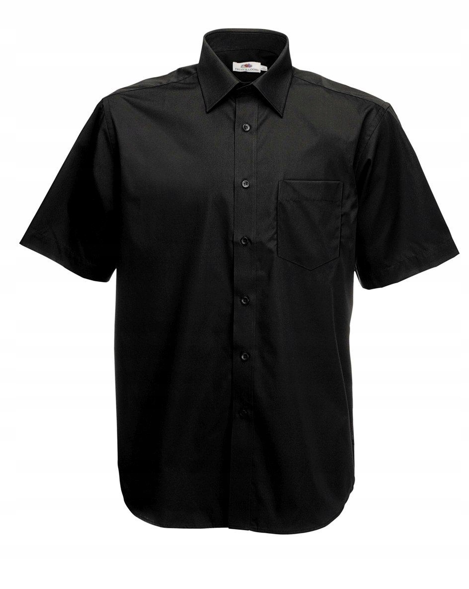 

Men Poplin Short Sleeve Shirt Black M
