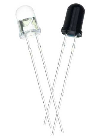 

Dioda nadawcza + odbiorcza 5mm 940nm Ir para