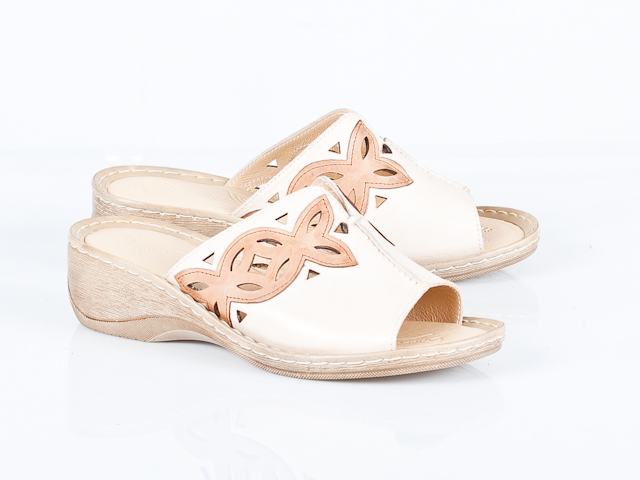 Grodecki 948 nazouváky Polské béžová/hnědá 39 Kůže Nat