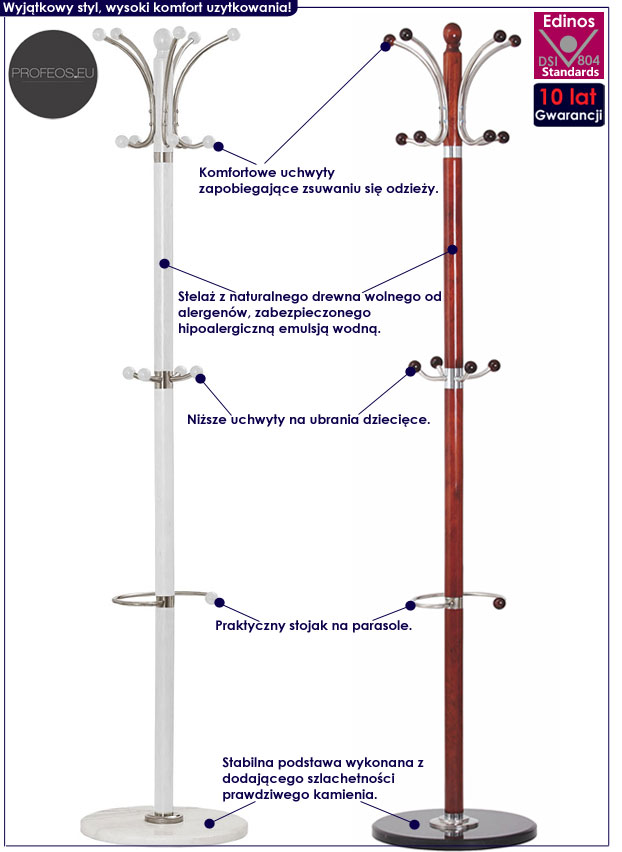 WIESZAK STOJĄCY DO PRZEDPOKOJU STOJAK DREWNO OLCHA Kod producenta HQ978