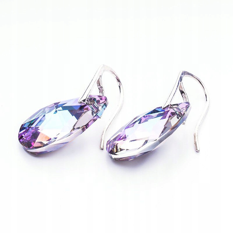 

Srebrne 925 kolczyki z kr. Swarovski Migdały 22 VL